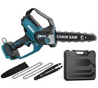 Motosierra de 20CM para batería Makita18V, engrasadora automática, motosierra de poda inalámbrica sin escobillas de 6 y 8 pulgadas, mini motosierra alimentada por pilas para cortar madera,