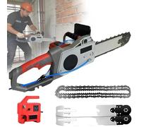 Motosierra De Diamante Eléctrica Portátil, Motosierra Eléctrica De Mano Cortadora De Muros, Equipada Con 2 Cadenas/2 Placas Guía, Adecuada Para Cortar Muros De Ladrillo Y Hormigón Armado 480