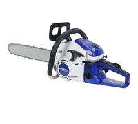 Motosierra de gas de 58 cc de 20 pulgadas, motosierra de gasolina de mano de 2 ciclos para cortar madera, podar árboles, talar, alta potencia, bajo retroceso, azul