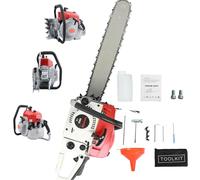 Motosierra de gas de 58 cc Power de 20 pulgadas, motosierras a gas, sierras de cadena de placa guía de gasolina, sierras de cadena de gasolina inalámbricas de mano para árboles, granja, rancho y