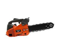 Motosierra de gasolina de 900 W con motor de dos tiempos, 25,4 cc para jardinería, riel guía de 11,8 pulgadas, tensión de cadena ajustable, sistema de seguridad, ideal para talar árboles y trabajos de