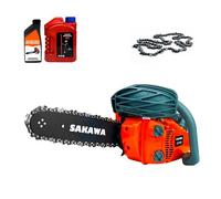 Motosierra de Gasolina Espada 12 + Aceite Engrase + Aceite 1L + Cadenas
