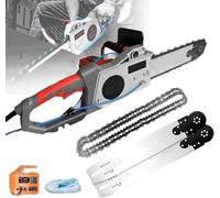 Motosierra de Mano Cortadora Muros Eléctrica,con Cadena Diamante,Motosierra Mano sin escobillas con Cadenas y Barras guía,motosierra para Cortar hormigón,para Varillas (48cm)