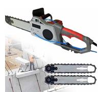 Motosierra de Mano para Cortar Muros Sierra de pared profesional eléctrica de diamante para hormigón, sin escobillas, con cadena húmeda, 2 cadenas y 2 barras guía, para varillas ranuradas, m