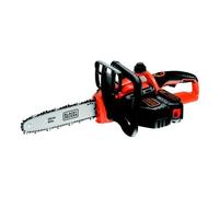 BLACK+DECKER Motosierra 18V, batería 2.0Ah, espada de 25 cm, sistema de aceite sin fugas, cambio y tensión de cadena sin herramientas, incluye batería y cargador, GKC1825L20