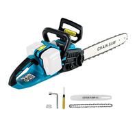 Motosierra eléctrica con batería compatible con Makita 18 V, Motosierra Bateria, 16 Pulgadas Motosierra Eléctrica Bateria, Motosierra Inalámbrica Portátil para Podar Árboles de Jardinería