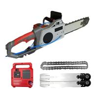 Motosierra Eléctrica De Mano Para Cortar Muros, Sierra De Diamante Para Muros De Hormigón Herramienta De Corte Con 2 Cadenas Y 2 Barras Guía Para Ranurar Ladrillo, Granito Y Mármol(B 480)