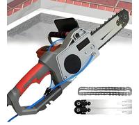 Motosierra eléctrica for hormigón, con suministro de agua húmeda, eliminación de polvo, diamante, de mano, con bomba, 2 cadenas y 2 barras guía, for cortar barras de acero y mármol.(350)