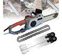 Motosierra eléctrica for hormigón, cortadora de muros de diamante sin escobillas, con sistema de supresión de polvo con alimentación de agua, 2 cadenas/2 espadas guía, for granito, reforzada, 48 cm