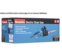 ¡Motosierra eléctrica Makita UC3550A 35 cm espada con 2000 vatios FUERTE NUEVO