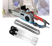 Motosierra Eléctrica Para Hormigón, Cortadora De Muros Eléctrica De Mano Máquina Ranuradora De Muros Eléctrica Con Bomba De Agua, 2 Cadenas Y 2 Barras Guía Para Cortar Hormigón, Corrugadas(B 480)