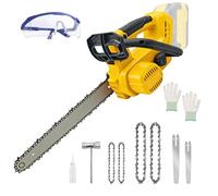 Motosierra inalámbrica para batería Dewalt de 20 V, motosierra eléctrica 2 en 1 de 12 pulgadas / 10 pulgadas con 2 cadenas de 12 pulgadas y 2 cadenas de 10 pulgadas mini motosierra inalámbrica, mini