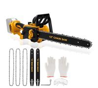 Motosierra sin escobillas compatible con batería Dewalt de 20 V, mini motosierra inalámbrica de 12 pulgadas con engrasador automático y bloqueo de seguridad, motosierra de mano de 1000 W para podar