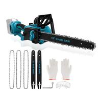 Motosierra sin escobillas compatible con batería Makita de 18 V, mini motosierra inalámbrica de 12 pulgadas con engrasador automático y bloqueo de seguridad, motosierra de mano de 1000 W para podar