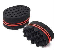 MOTOULAX 1pc Twist Hair Sponge Oval Oval Doble Braid Style Dreadlock Coils Wave Hair Curl Sponge Bisey (Color variado)