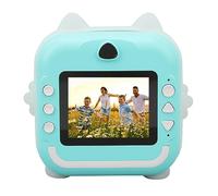 MOTOULAX Cámara digital para niños de 24 MP, con pantalla de 2.4 pulgadas, HD, batería de 800 mAh, cámara instantánea de silicona para niños, impresión térmica, mini digital (azul)