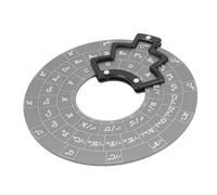 MOTOULAX Circle of Fifths Wheel Music Accessors Melody Tool Metal para Guitar Bass Piano Instruments Learning (Gris)