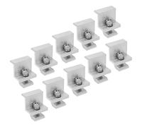 MOTOULAX Solar Mount 10pcs Aleación de Aluminio Bloque de Empuje PV PV Panel Fin de la Barra de Conexión a Tierra (30 mm)