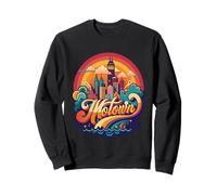 Motown Detroit City Skyline Vintage Inspired 70s Lovers Sudadera