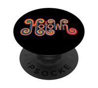 Motown Kitschy Retro Rainbow Detroit 60s 70s Lover Groovy PopSockets PopGrip Adhesivo