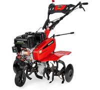 Motozazadora con motor a gasolina 4 tiempos, 212 cc, 7 HP, arranque eléctrico, 3 velocidades, ancho de trabajo 85 cm, profondità de lavoro 35 cm, manu