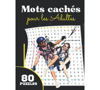 Mots cachés pour les Adultes - 80 puzzles: livre de jeux et passe-temps | solutions incluses à la fin | cadeau de Noël