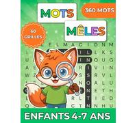 Mots Mêlés Enfants 4-7 Ans : Mon Premier Livre de Mots Cachés: 60 Grilles Débutant, Gros Caractères, Jeu Éducatif Amusant, Activité Sans Écran pour Apprendre les Premiers Mots