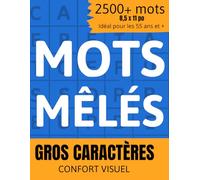 Mots-Mêlés Gros Caractères pour Adulte et Séniors: 180 grilles thématiques, 2500+ mots, grand format 8.5x11 , Mémoire, détente et concentration, 55 ans et +