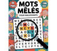 Mots Mêlés pour Malvoyants: Jeux de lettres en gros caractères - Activités relaxantes et stimulantes pour adultes, seniors et personnes à basse vision