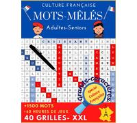 Mots Mêlés Spécial Culture Française gros caractères | 40 grilles et solutions pour adultes et séniors pour se cultiver en s'amusant cahier mot ... mots cachés pour adultes et seniors | avions