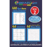 Mots Mêlés, Sudoku, Voyelles Manquantes Puzzles, GROS CARACTÈRES: La Force du Cerveau Vol. 1, 40 Mots Mêlés avec thèmes Loisirs etc., 40 Sudoku ... mots rares a completer, cadeau idéal