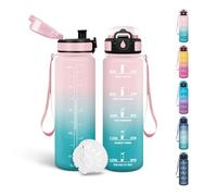 Motswedi Botella agua, 500 ml Sin BPA, Cantimplora, a Prueba de Fugas, Botella agua para Niños, Reutilizable, Cantimplora para Escuela, Yoga, Gym, Oficina - Rosa&cian