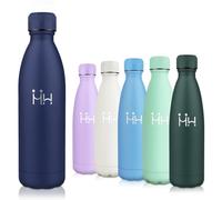 Motswedi Botella Agua Acero Inoxidable, 1L Sin BPA, Botella Termica, Mantener 12H Caliente/24 Frío, Cantimplora, Prueba de Fugas, Botella Agua para Deporte, Oficina, Yoga, Ciclismo, Azul Oscuro