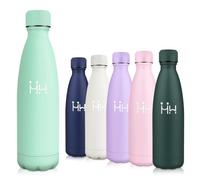 Motswedi Botella Agua Acero Inoxidable, 500 ml Sin BPA, Botella Termica, Mantener 12H Caliente/24 Frío, Cantimplora, Prueba de Fugas, Botella Agua para Deporte, Oficina, Yoga, Ciclismo, Azul Verde