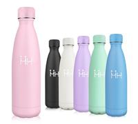 Motswedi Botella Agua Acero Inoxidable, 500ml Sin BPA, Botella Termica, Mantener 12H Caliente/24 Frío, Cantimplora, Prueba de Fugas, Botella Agua para Niños, Deporte, Oficina, Yoga, Ciclismo, Rosa