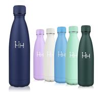Motswedi Botella Agua Acero Inoxidable, 500ml Sin BPA, Botella Termica, Mantener 12H Caliente/24 Frío, Cantimplora, Prueba de Fugas, Botella Agua para Deporte, Oficina, Yoga, Ciclismo, Azul Oscuro