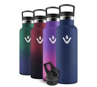 Motswedi Botella Agua acero Inoxidable, 750 ml Libre de BPA, Botella Termica, Con Pajita y 2 Tapas, Cantimplora, 18/8 Acero Inoxidable, Cantimplora Isotermica para Ufficio, Palestra - azul oscuro