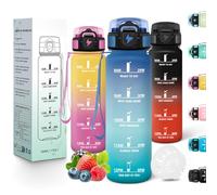 Motswedi Botella agua Niños, 500 ml Reutilizable, Cantimplora Infantil, a Prueba de Fugas, Botellas de agua para Niños, Sin BPA, Cantimplora para Escuela, Gym, Yoga, Oficina, Azul Verde