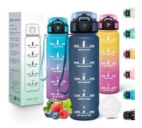 Motswedi Botella agua Niños, 500 ml Reutilizable, Cantimplora Infantil, a Prueba de Fugas, Botellas de agua para Niños, Sin BPA, Cantimplora para Escuela, Gym, Yoga, Oficina, Azul Oscuro