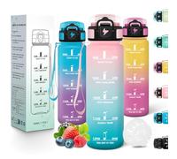 Motswedi Botella agua Niños, 500 ml Reutilizable, Cantimplora Infantil, a Prueba de Fugas, Botellas de agua para Niños, Sin BPA, Cantimplora para Escuela, Gym, Yoga, Oficina, Rosa Verde