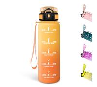 Motswedi Botella Agua Niños, 500ml, a Prueba de Fugas, Cantimplora, Sin BPA, Botella Agua Gimnasio, con Marca de Tiempo, Cantimplora Infantil para Bicicleta, Yoga, Oficina
