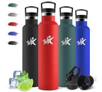 Motswedi Botella Termica 1 litro, 12H Caliente/24 Frío, Botella Agua Acero Inoxidable, Doble Aislamiento, Cantimplora Termica, Cantimplora, a Prueba de Fugas, para Oficina, Gimnasio, Deporte, Rojo