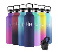 Motswedi Botella Termica, 1000 ml sin BPA, Botella Agua Acero Inoxidable, Frio/Calor, Botella Agua con Pajita, a Prueba Fugas, Botella Agua Termica para Deporte, Oficina, Yoga, Ciclismo, Azul Oscuro