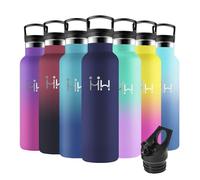 Motswedi Botella Termica, 500 ml sin BPA, Botella Agua Acero Inoxidable, Frio/Calor, Botellas con Pajita, a Prueba Fugas, Botellas Niños para Deporte, Oficina, Yoga, Ciclismo, Azul Oscuro