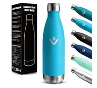 Motswedi Botella Termica 500ml, Doble Aislamiento, Botella Niños, Mantener 12H Caliente/24 Frío, Cantimplora Infantil, a Prueba de Fugas, Termo agua, para Hogar, Oficina, Azul