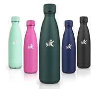 Motswedi Botella Termica, 500ml sin BPA, Botella Agua Acero Inoxidable, a Prueba de Fugas de Doble Pared, Botella Agua Niños, Mantiene Calor&Frío, Botella para Niños, Deporte, Gimnasio, Verde Militar