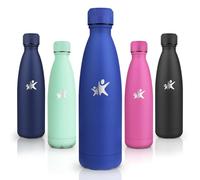 Motswedi Botella Termica, 500ml sin BPA, Botella Agua Acero Inoxidable, a Prueba de Fugas de Doble Pared, Botella Agua Niños, Mantiene Calor&Frío, Botella para Niños, Deporte, Gimnasio, Azul Marino