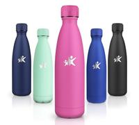 Motswedi Botella Termica, 500ml sin BPA, Botella Agua Acero Inoxidable, a Prueba de Fugas de Doble Pared, Botella Agua Niños, Mantiene Calor&Frío, Botella para Niños, Deporte, Gimnasio, Rosa
