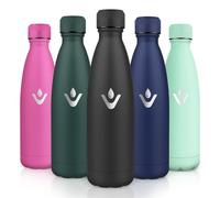 Motswedi Botella Termica 750ml, Botella Agua Acero Inoxidable, Termo Sin BPA, Cantimplora Termica, con pared Doble Aislamient, Cantimplora, para Adultos, Oficina, Gimnasio, Deporte, Negro