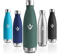 Motswedi Botella Termica 750ml, Botella Agua Acero Inoxidable, Termo Sin BPA, Cantimplora Termica, con pared Doble Aislamient, Cantimplora, para Adultos, Deporte, Oficina, Gimnasio, Verde Militar